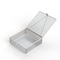 Anysizebasket Light Duty Basket: 10Lx10Wx3H, 304 SS, Hinged Lid with Thumb Clasp, No Handles, Mesh: 4 x .032 FLB-100100030-L04S - alternate 1